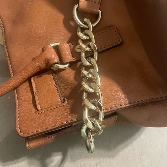 MICHAEL Michael Kors Brown and Gold Satchel with Top Handle - Picture 9 of 10